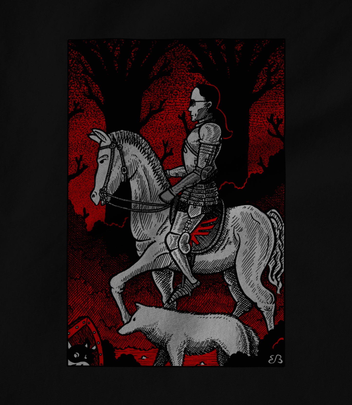 Le Chevalier au Loup Unisex T-shirt