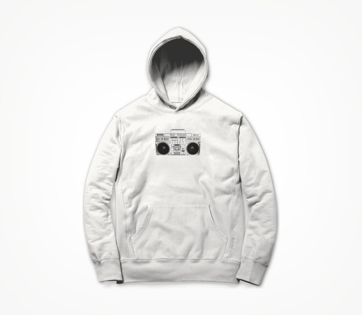 Old School Boombox - WHITE Hoodie