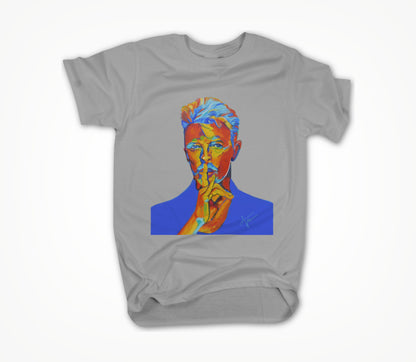 David Bowie in gray Unisex T-shirt