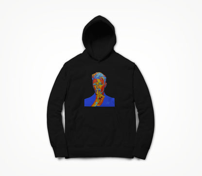 David Bowie on black Hoodie