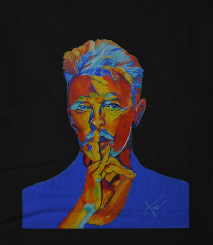 David Bowie on black Hoodie