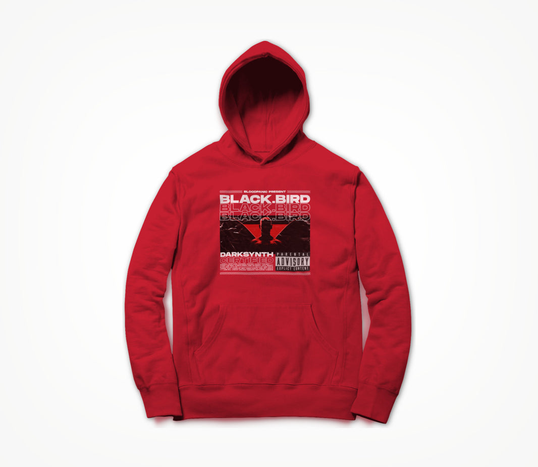 Black Bird Heavy - Red Hoodie