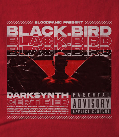 Black Bird Heavy - Red Hoodie