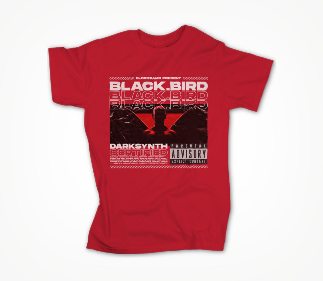 Black Bird Heavy - Red Unisex T-shirt