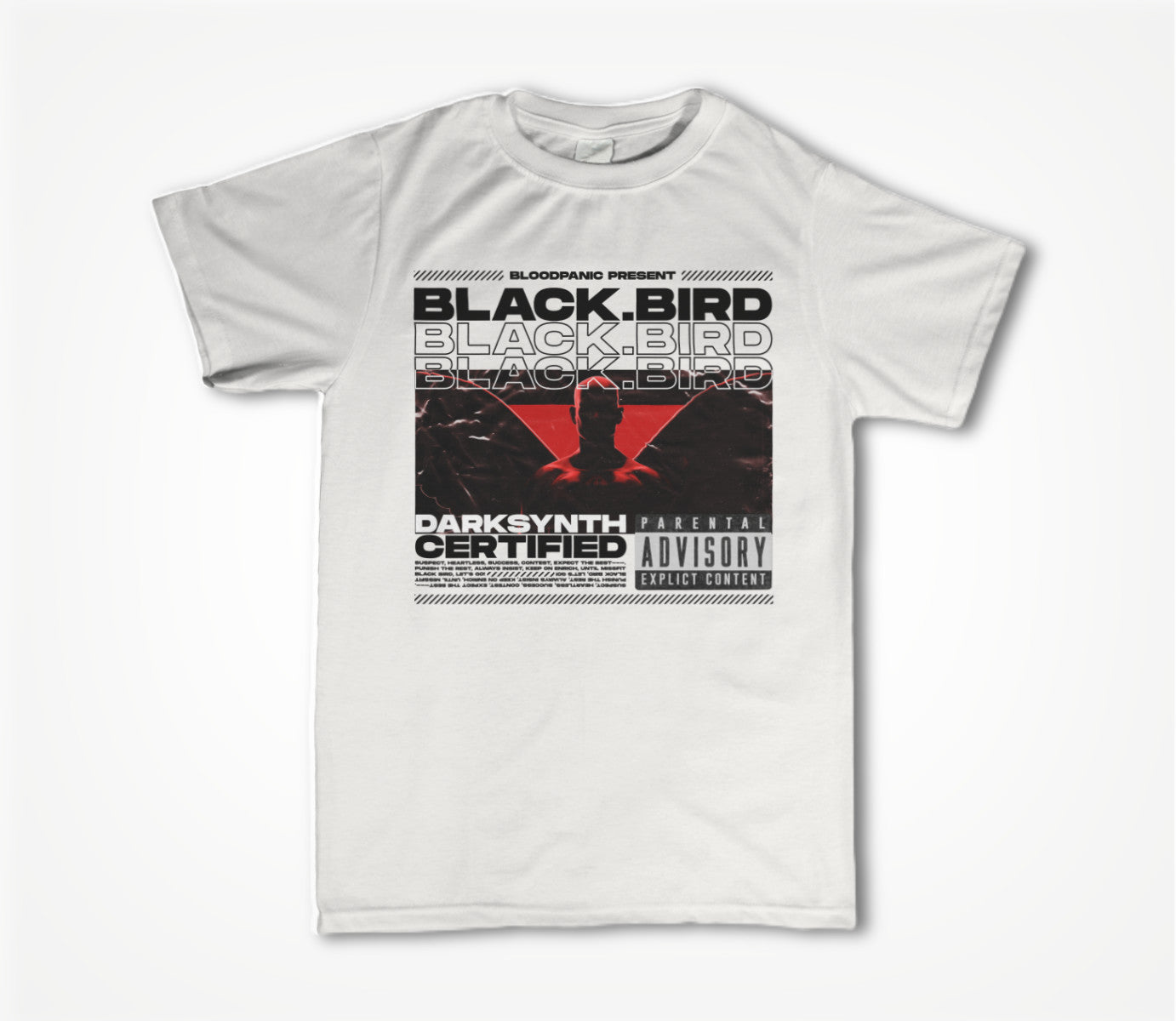 Black Bird Heavy - White Unisex T-shirt