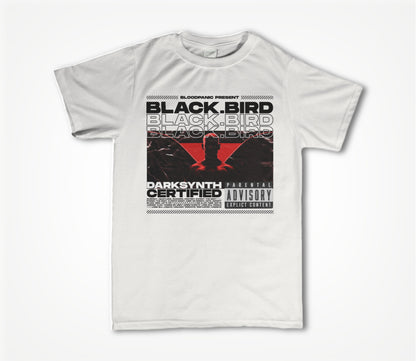 Black Bird Heavy - White Unisex T-shirt