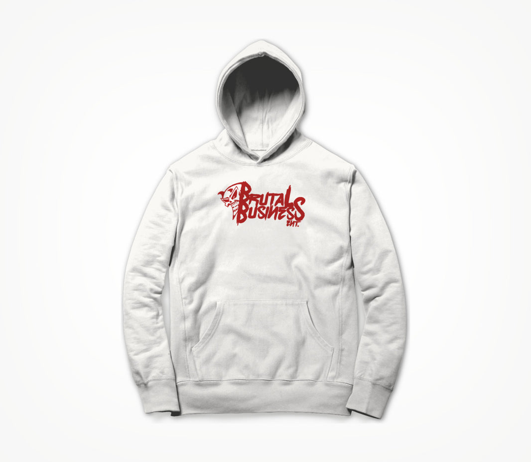 Brutal Business (White) Hoodie