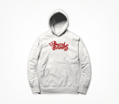 Brutal Business (White) Hoodie