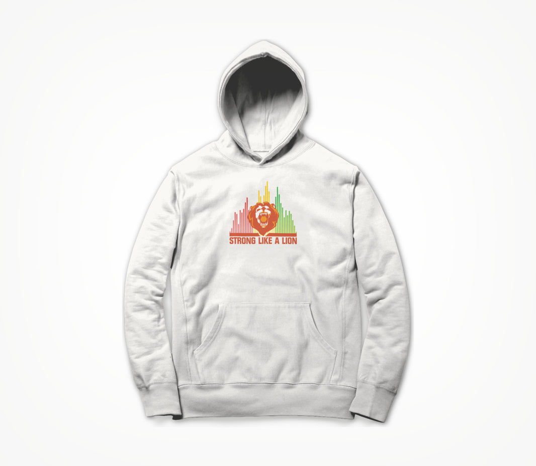 Strong Like A Lion (White) Hoodie