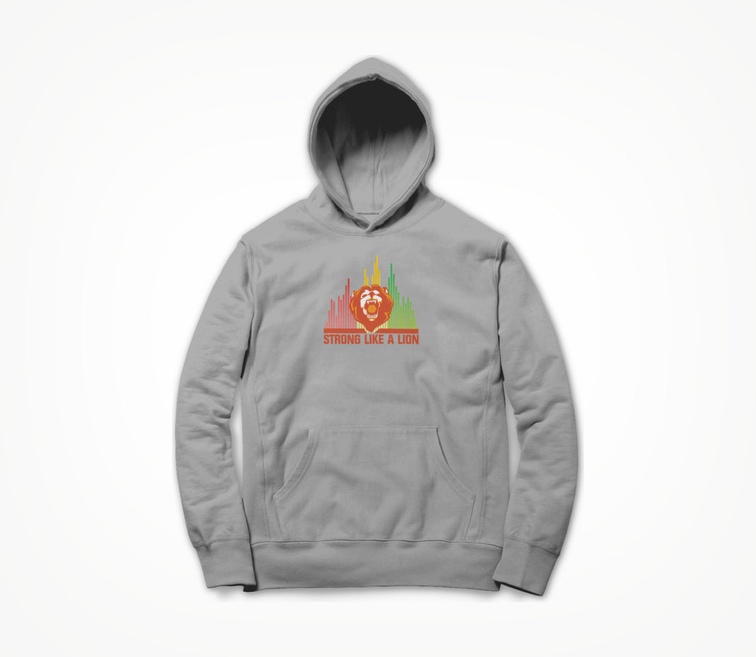 Strong Like A Lion (Grey) Hoodie