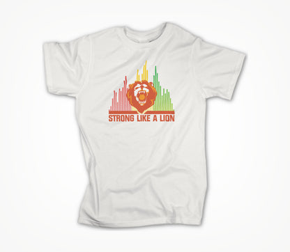 Strong Like A Lion (White) Unisex T-shirt