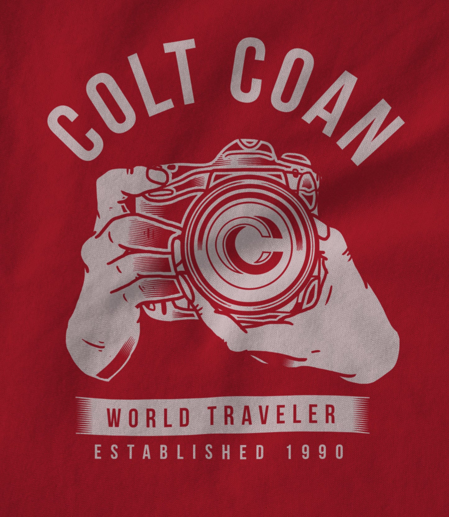 Colt Coan "World Traveler" - Red Unisex T-shirt