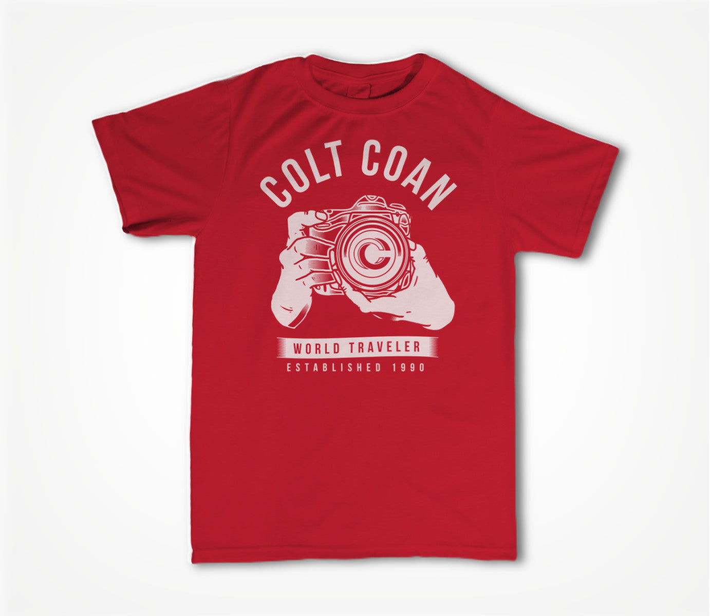Colt Coan "World Traveler" - Red Unisex T-shirt