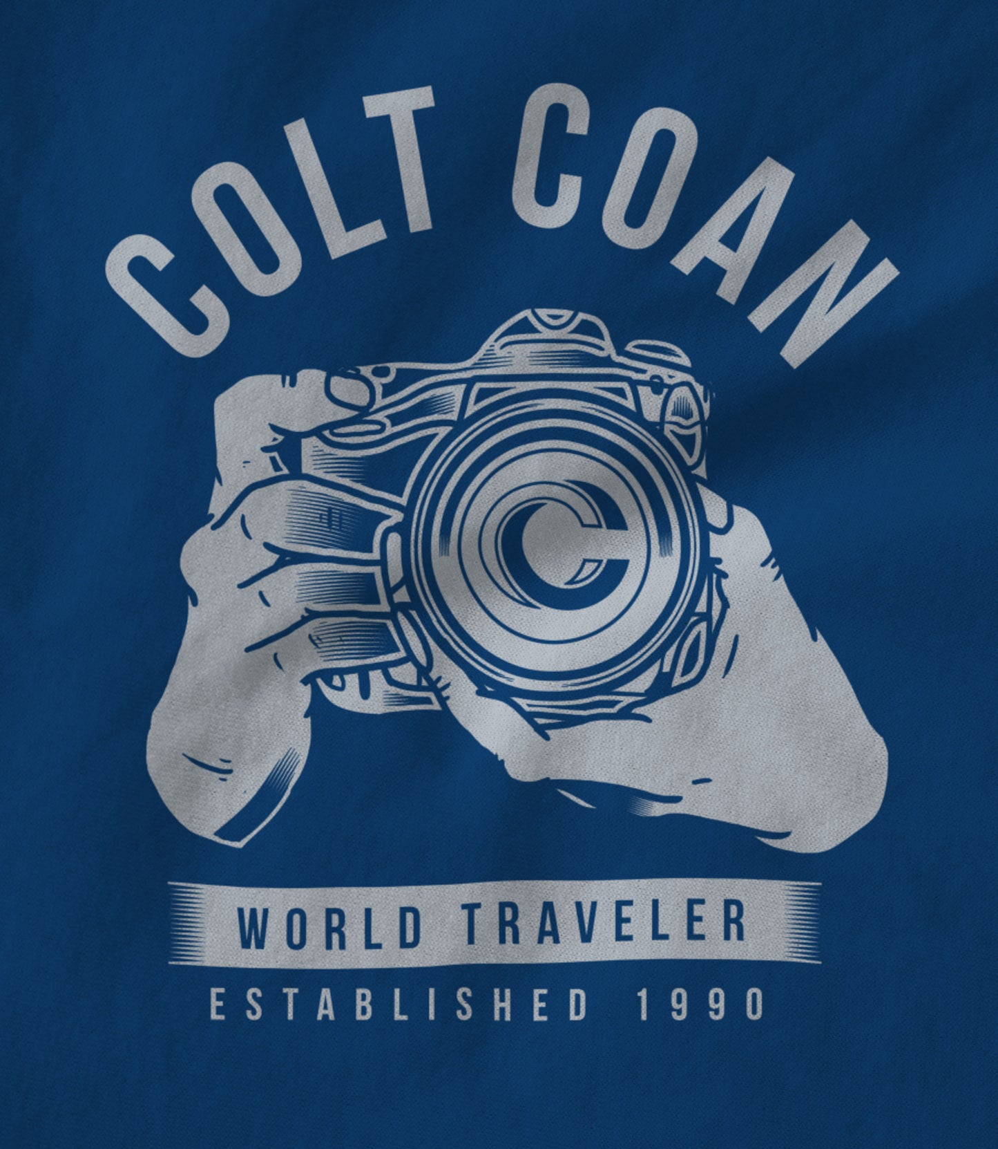 Colt Coan "World Traveler" - Blue Unisex T-shirt