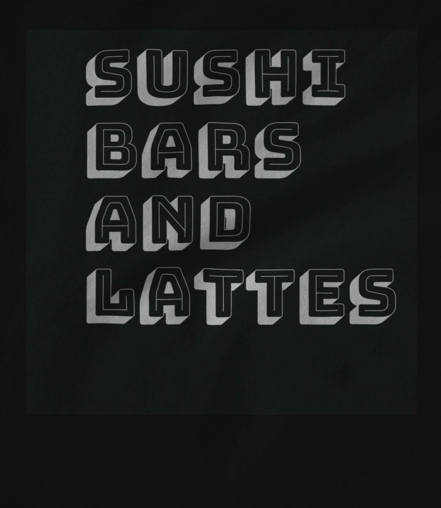sushi bars T Black Unisex T-shirt