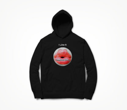 I Like It Circular Black Hoodie