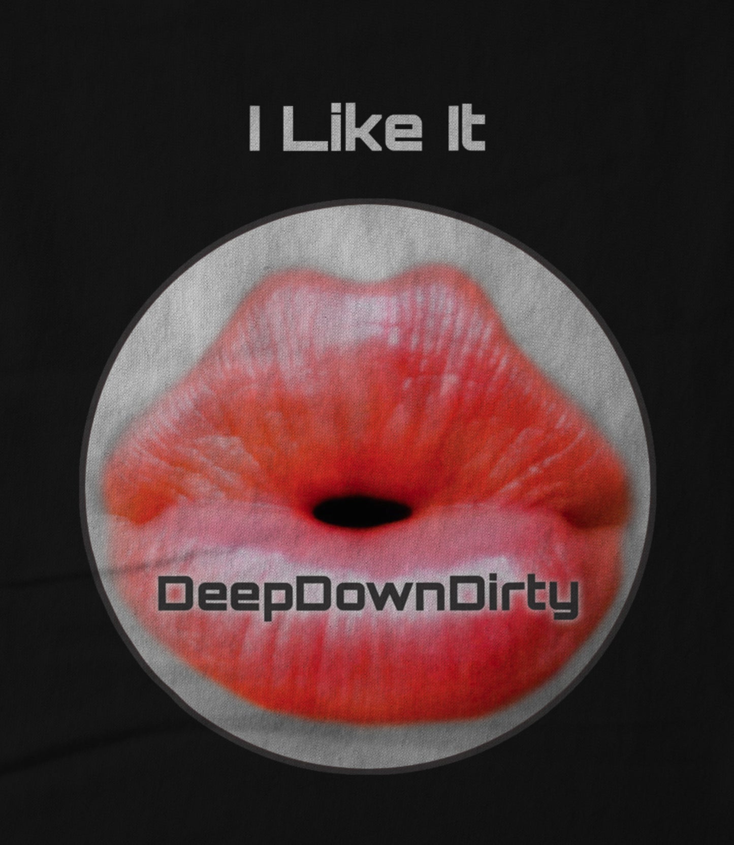 I Like It Circular Black Unisex T-shirt