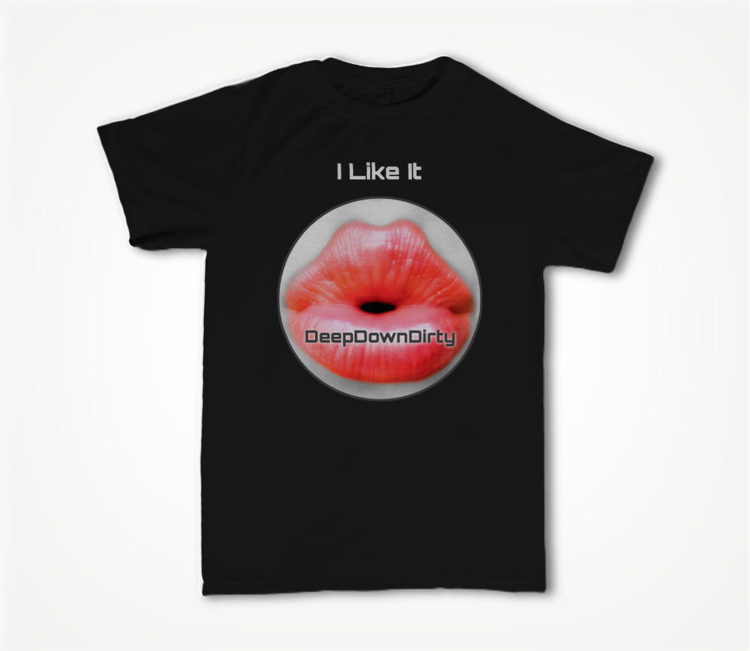 I Like It Circular Black Unisex T-shirt
