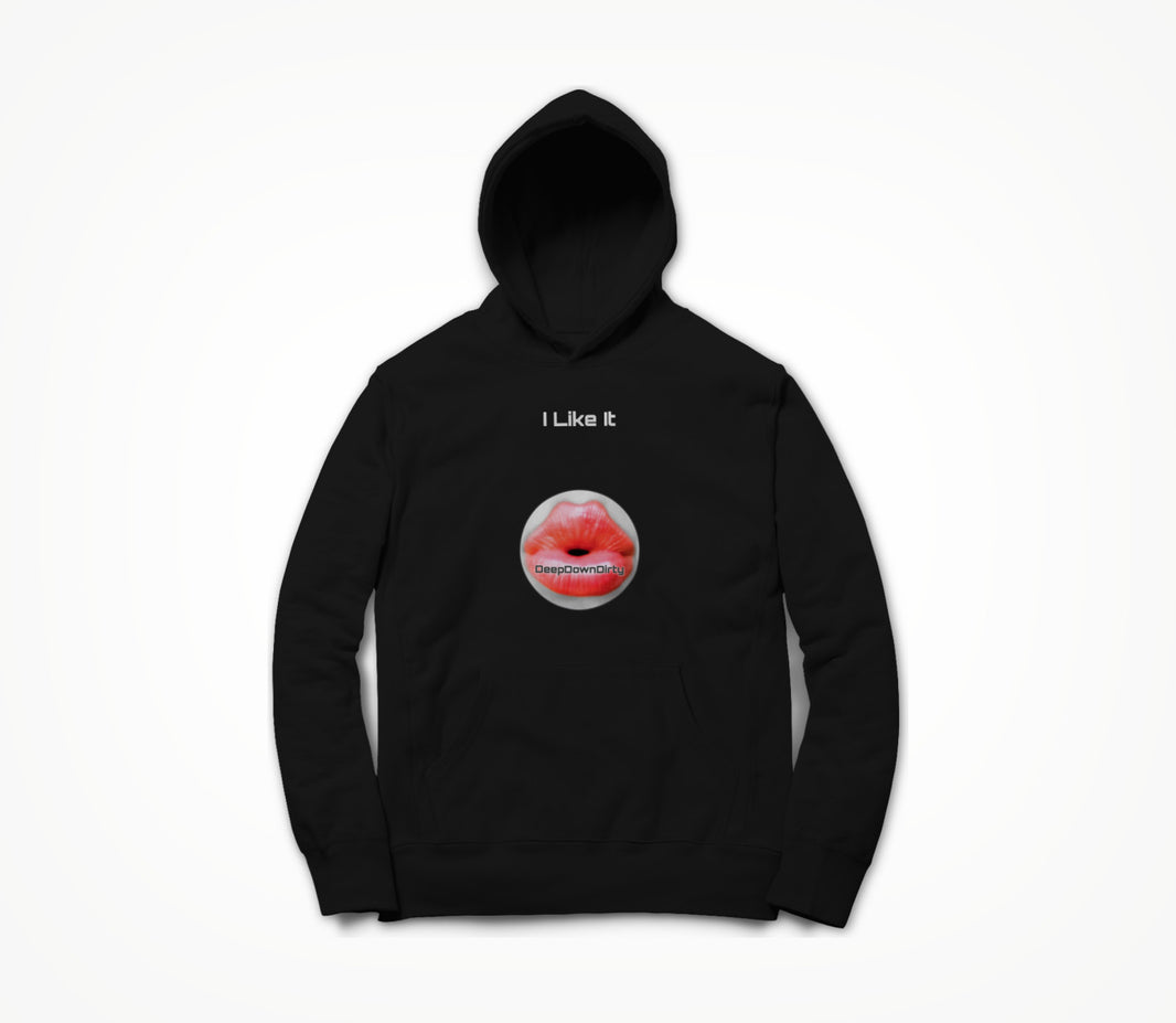 I Like It Circular Black Hoodie