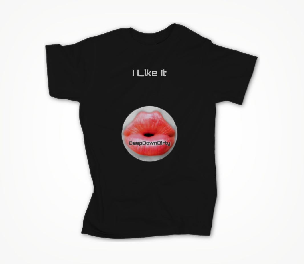 I Like It Circular Black Unisex T-shirt