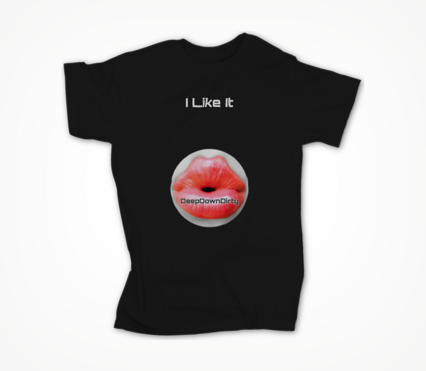 I Like It Circular Black Unisex T-shirt