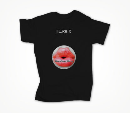 I Like It Circular Black Unisex T-shirt