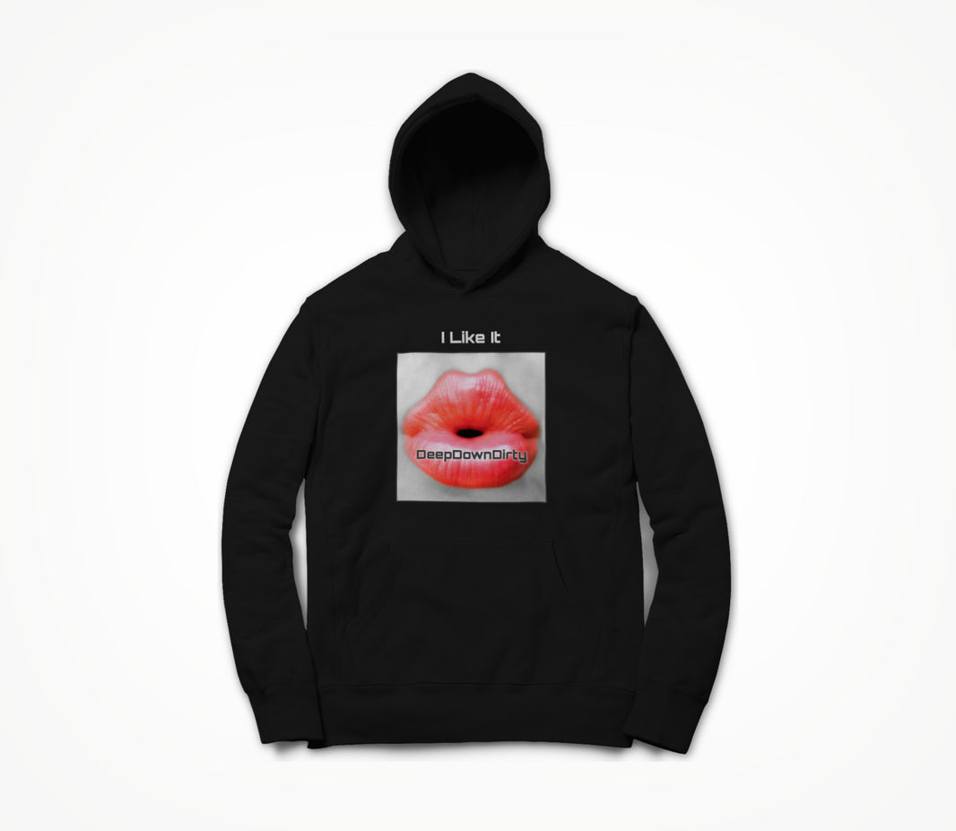 I like it Square Black Hoodie