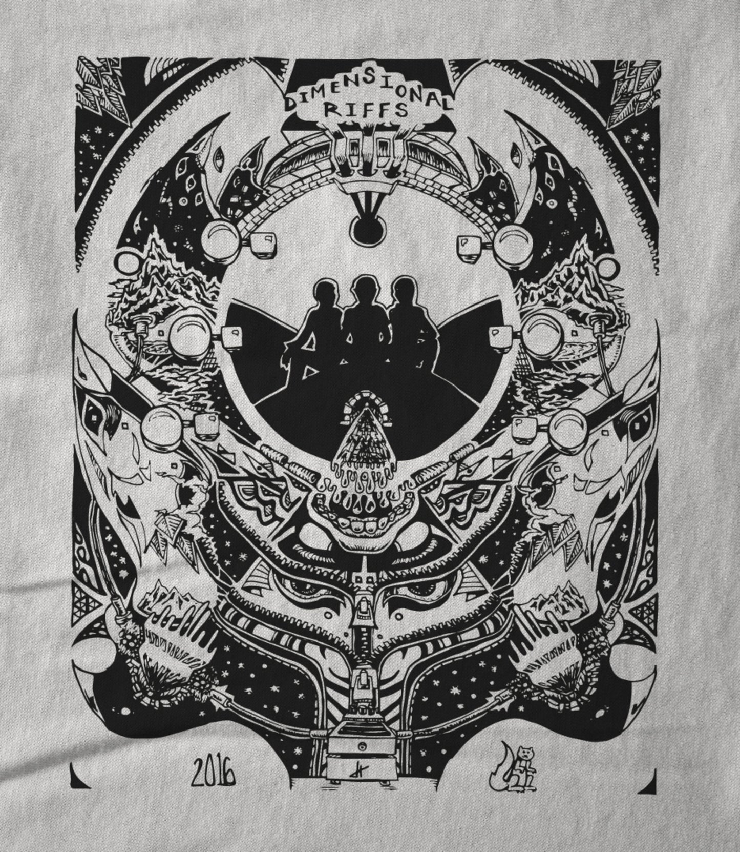 Squirrel's Dimension 2016 (Black on White) Hoodie