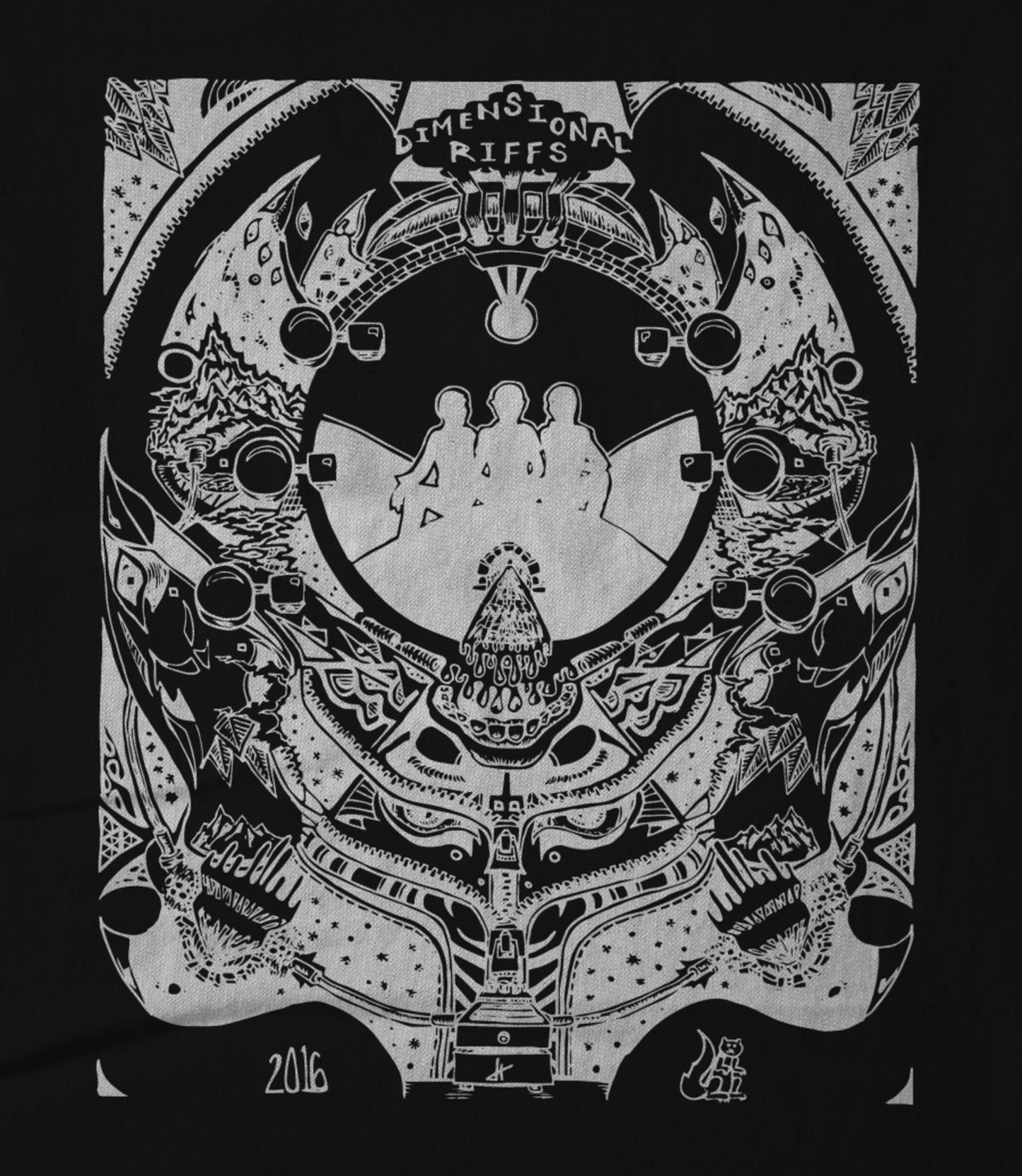 Squirrel's Dimension 2016 (White on Black) Hoodie