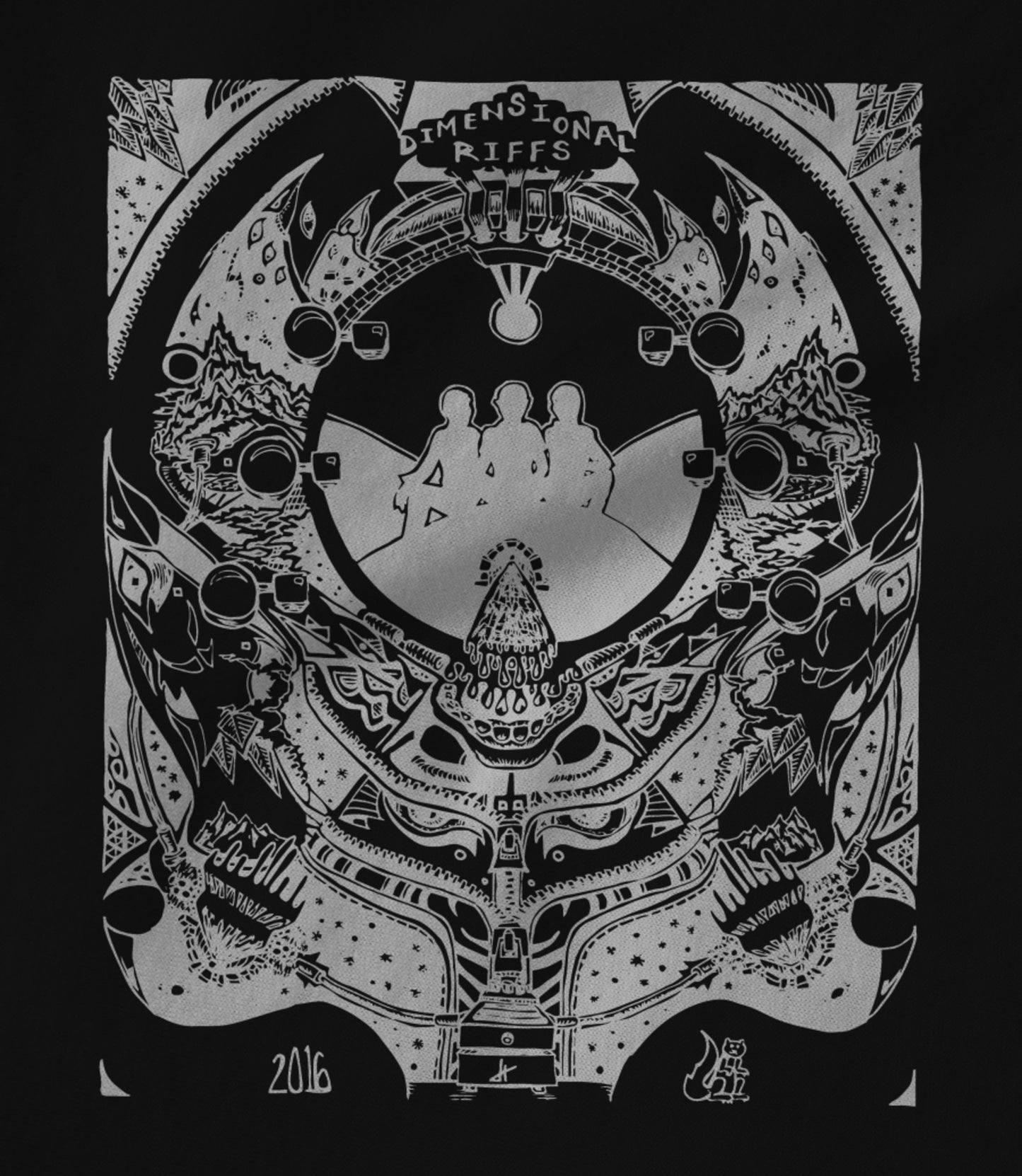 Squirrel's Dimension 2016 (White on Black) Unisex T-shirt