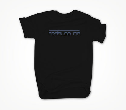 Logo (blue on black) Unisex T-shirt