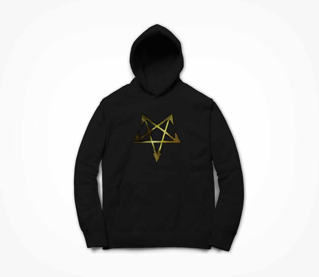 Gold Pentagram and Pentagram Hoodie