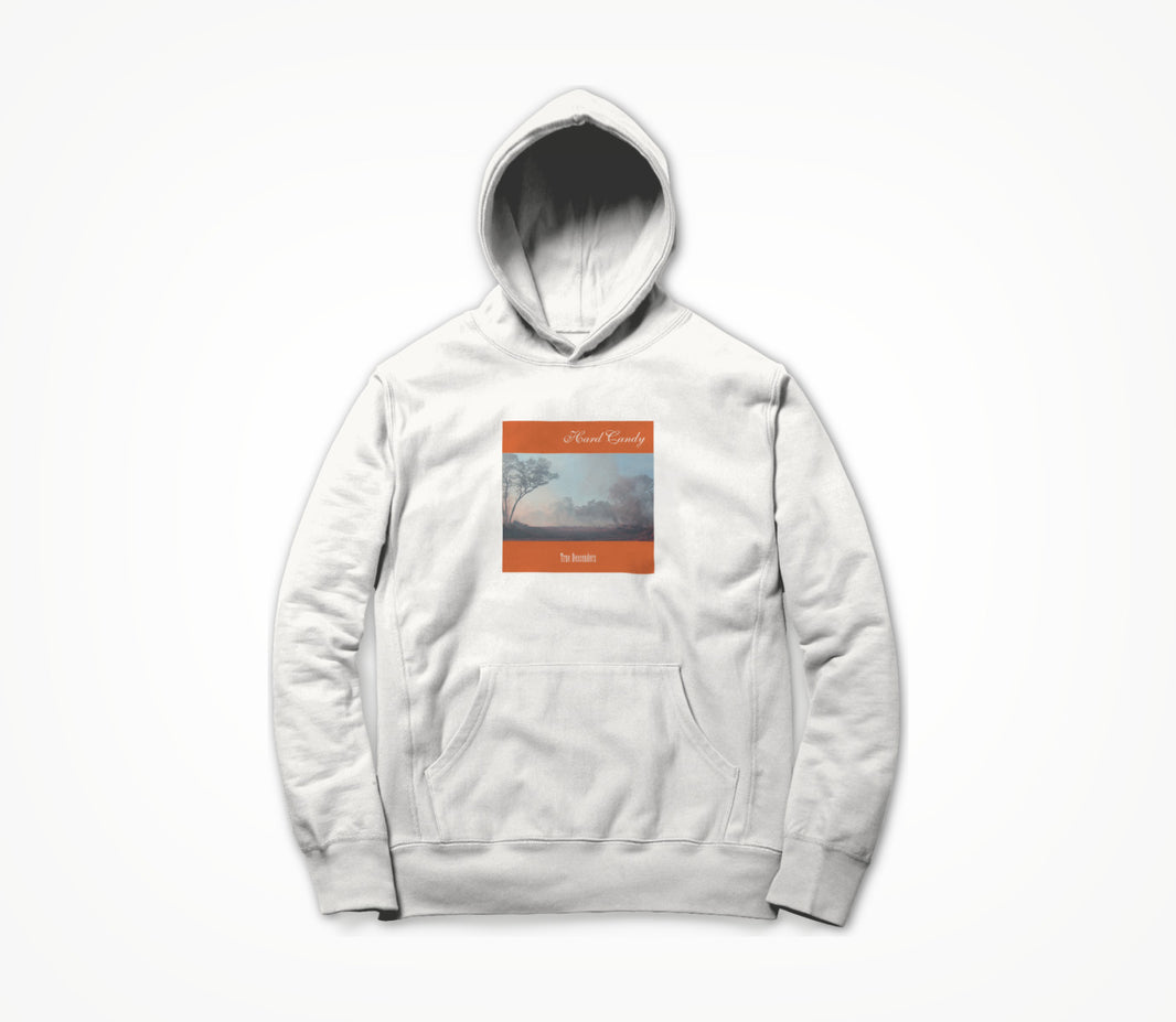True Descenders Cover Art on White Hoodie