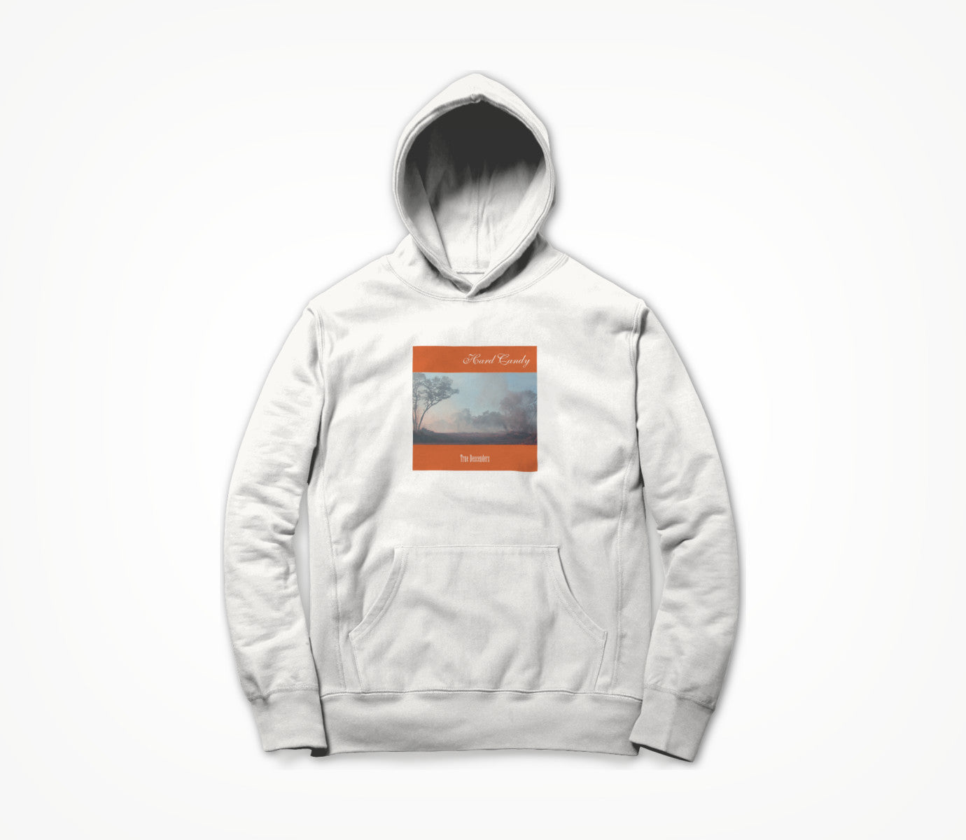 True Descenders Cover Art on White Hoodie
