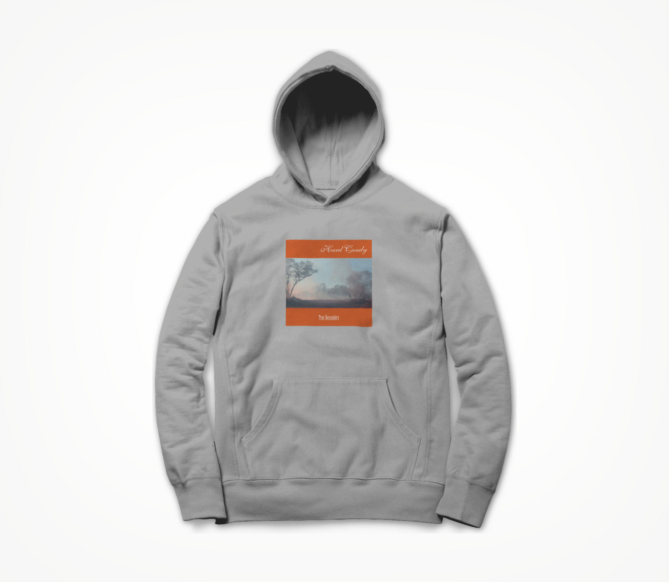 True Descenders Cover Art on Heather Grey Hoodie