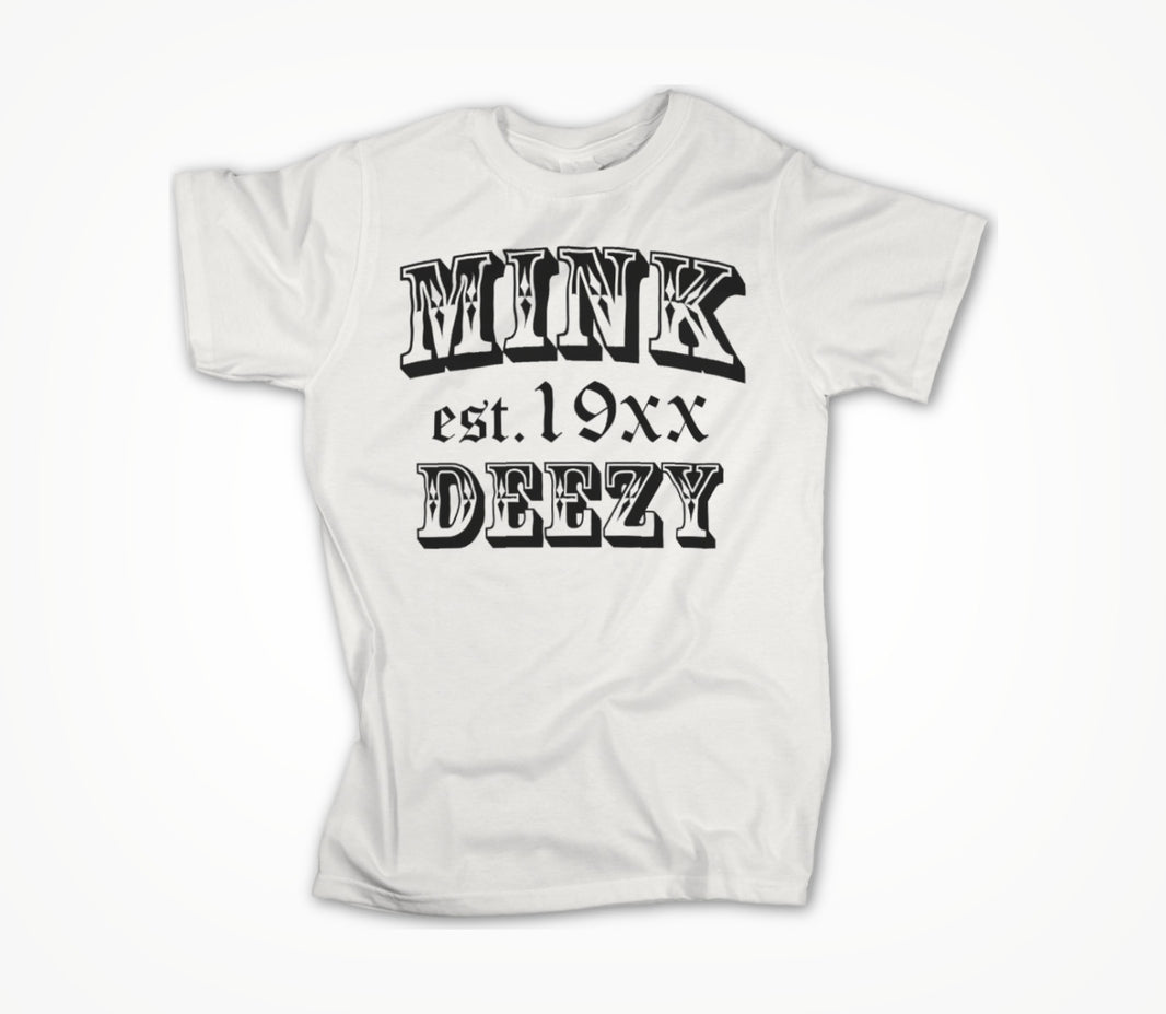 Mink Deezy (Black on White) Unisex T-shirt