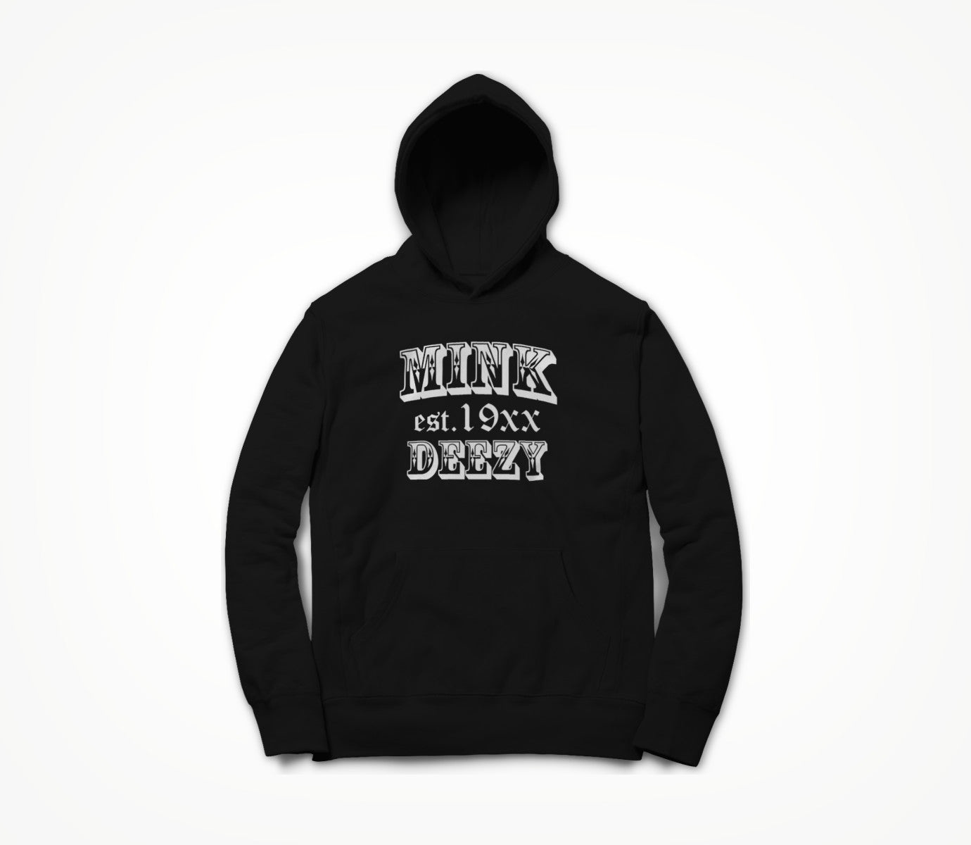 Mink Deezy (White on Black) Hoodie