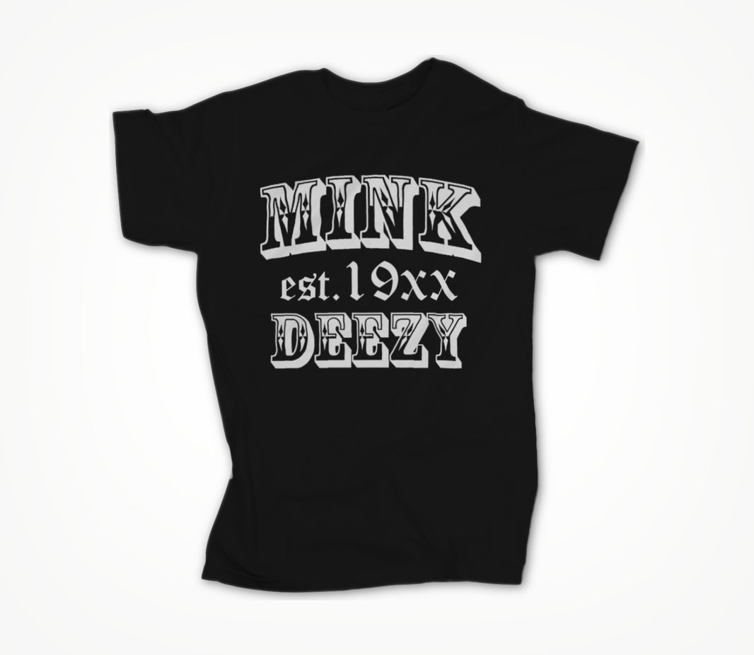 Mink Deezy (White on Black) Unisex T-shirt