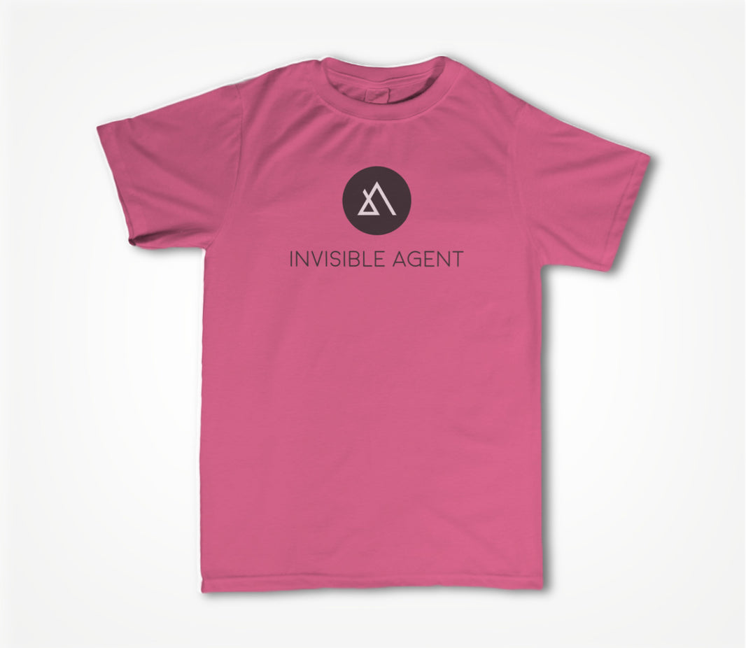 Invisible Agent B&W Pink Unisex T-shirt