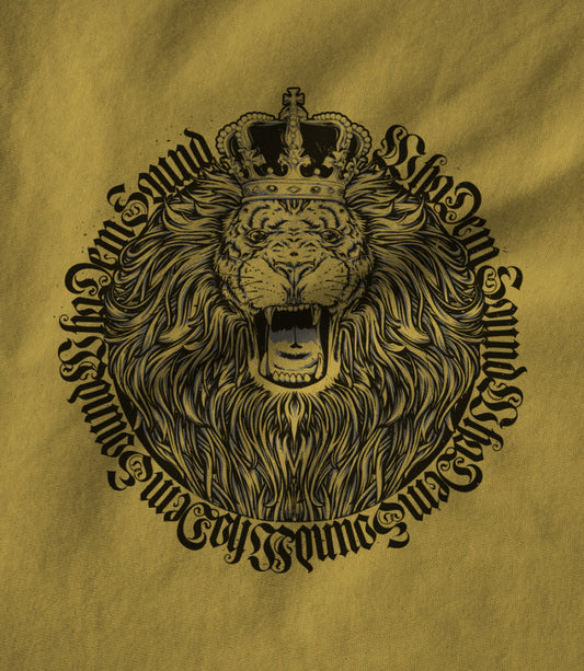 WHODEMSOUND CLASSIC LION YELLOW TEE