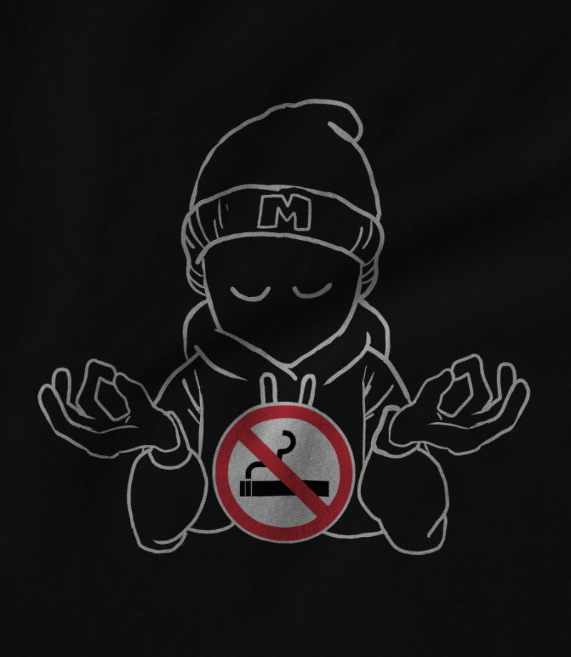 MEDITATOR MUSIC X NO SMOKING BLACK TEE #1