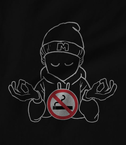 MEDITATOR MUSIC X NO SMOKING BLACK TEE #1