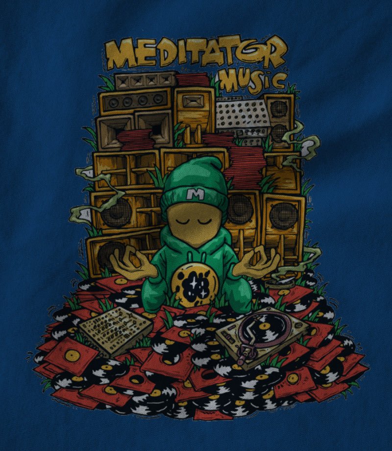 Medi Man Stack  / Blue Hoodie