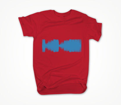 red wavform Unisex T-shirt