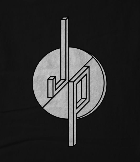 Jeremy Parsons Original Logo White Version on Black Shirt