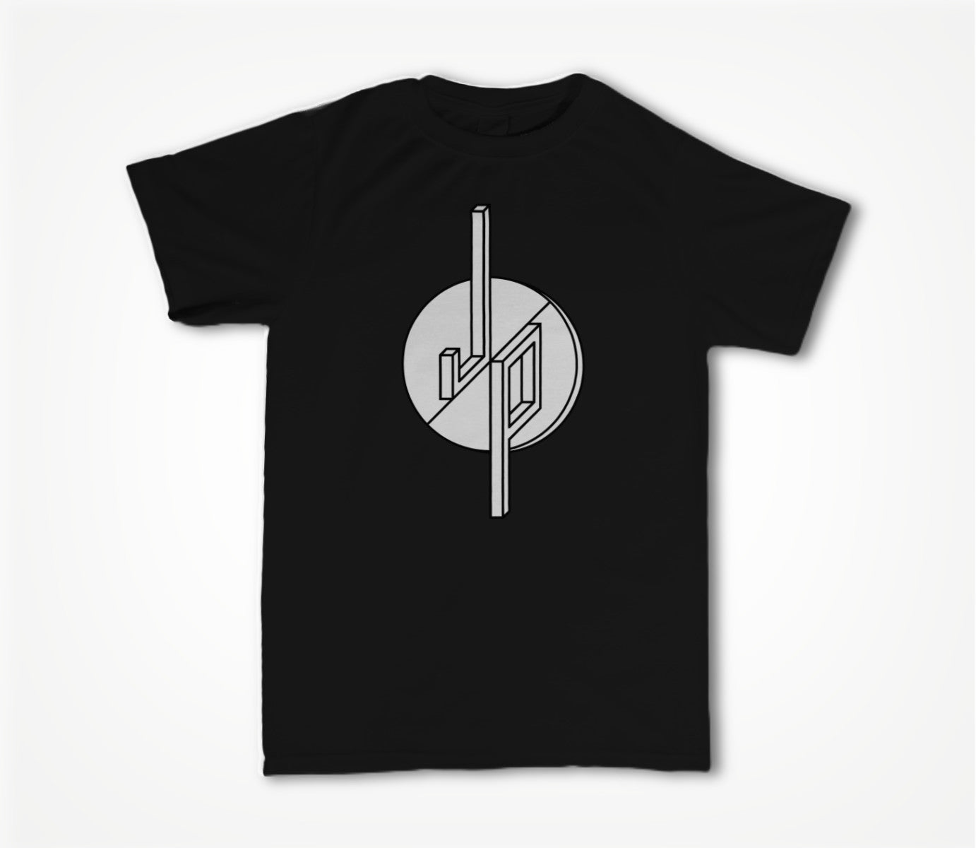 Jeremy Parsons Original Logo White Version on Black Unisex T-shirt