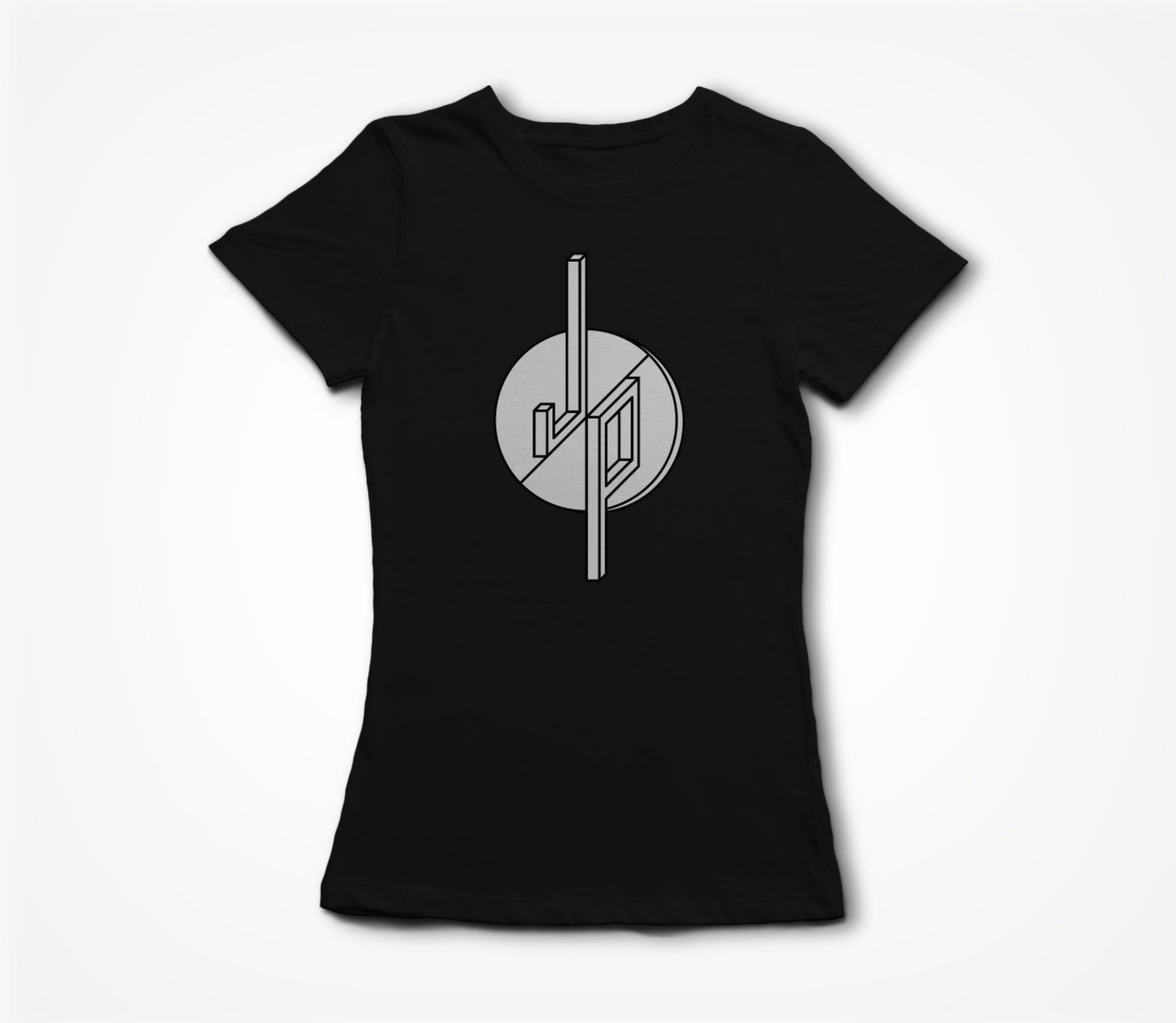 Jeremy Parsons Original Logo White Version on Black Women's T-shirt