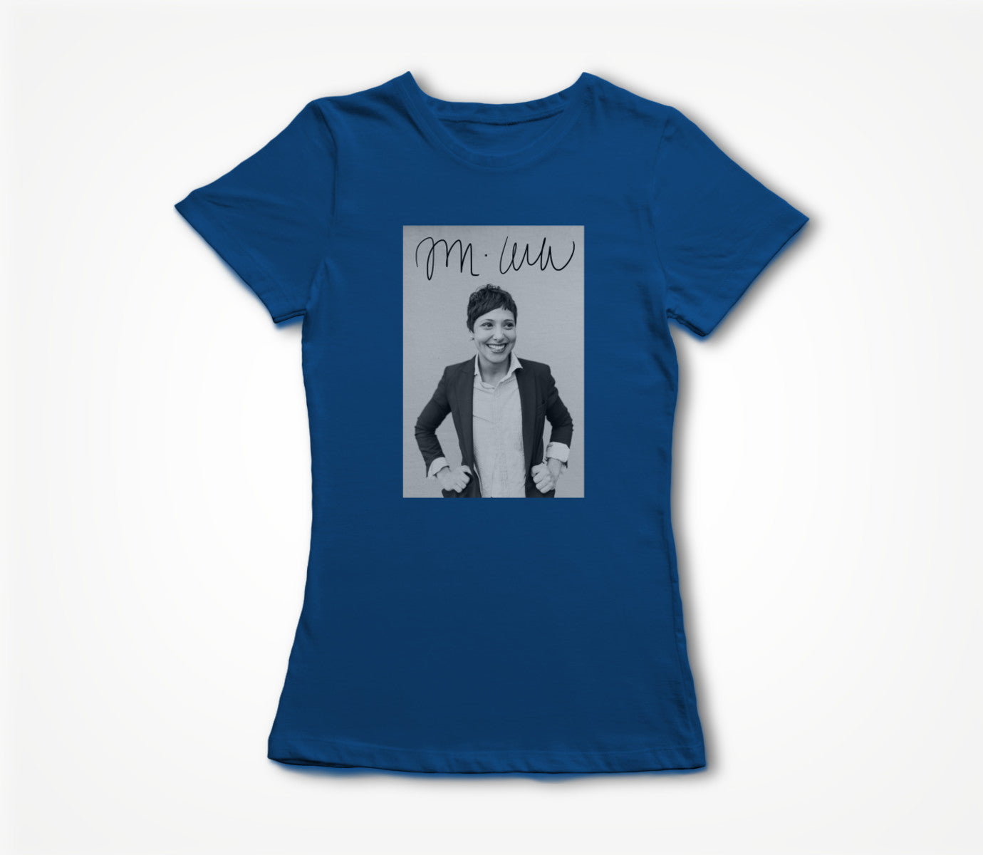 Grey On Blue Women's T-shirt