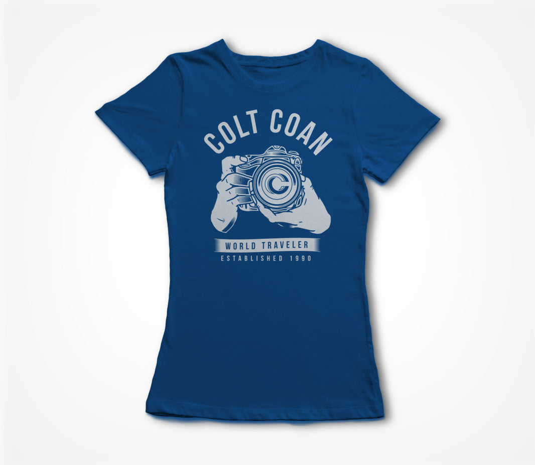 Colt Coan "World Traveler" - Blue Women's T-shirt