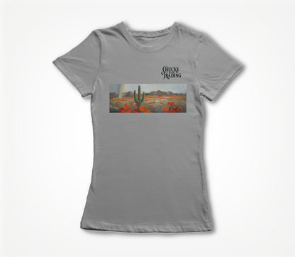 Heather Grey w/ Poppies and Logo Women's T-shirt